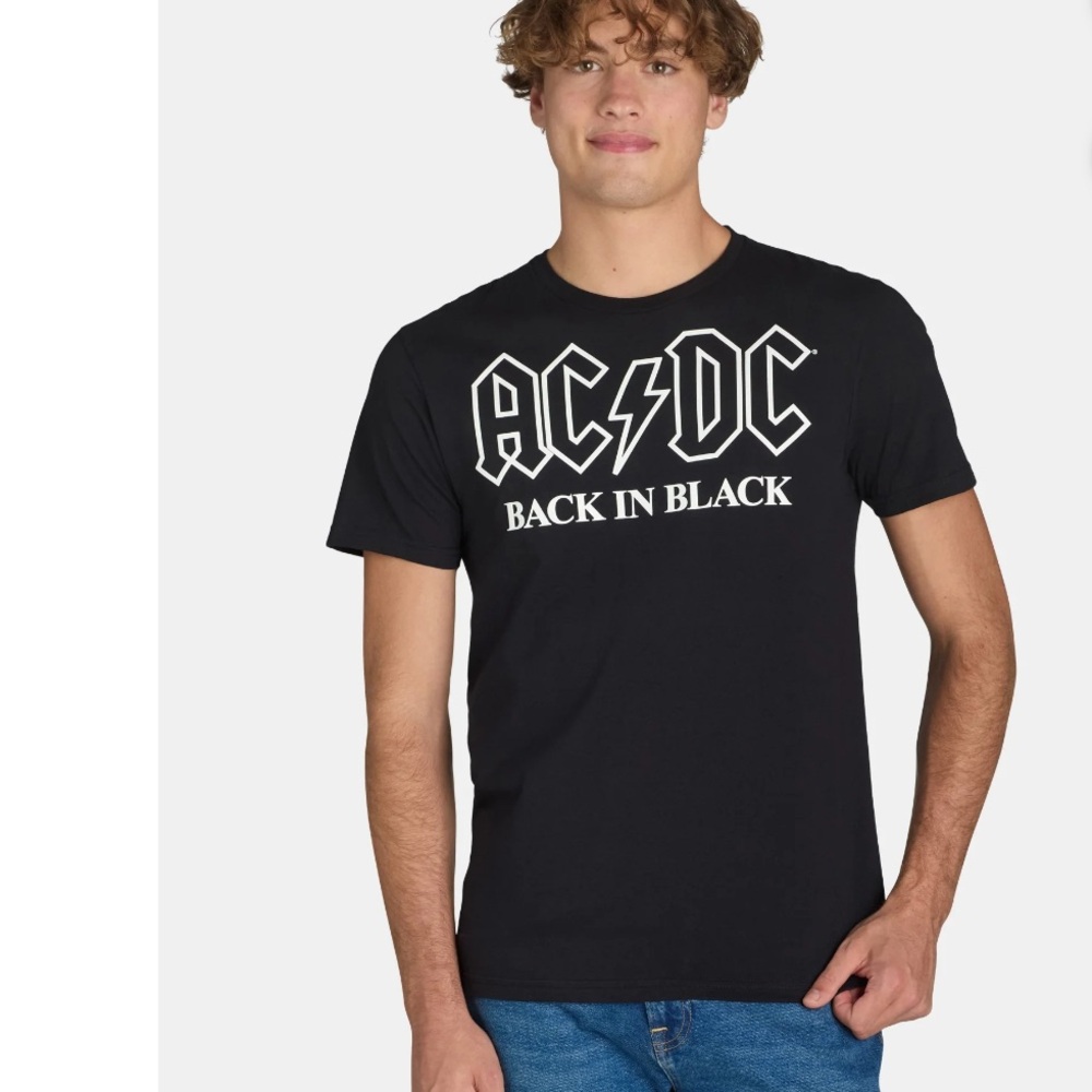 AC/DC Black 'Back in Black' Graphic Tee S